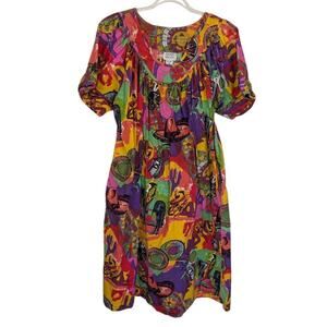 Vintage Raquel Unger Dress Womens XS S Boho Festival Southwest 90s